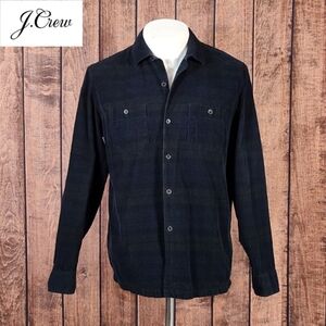 J. Crew/Jeans Mens Corduroy Blue and Green Plaid Long Sleeve Excellent Condition